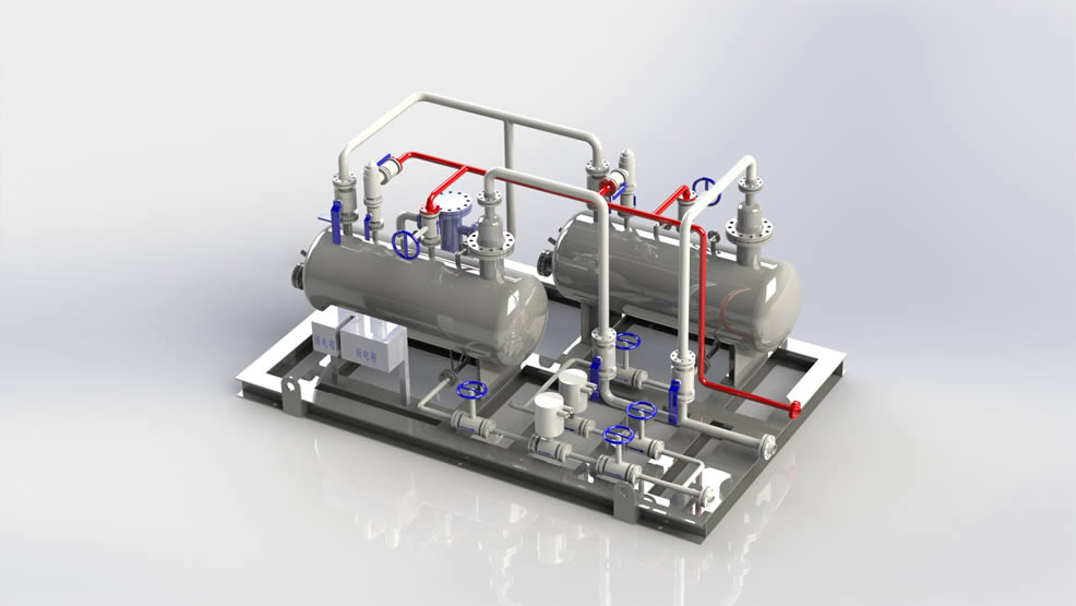 Multi inlet separation pry - dual tank separator