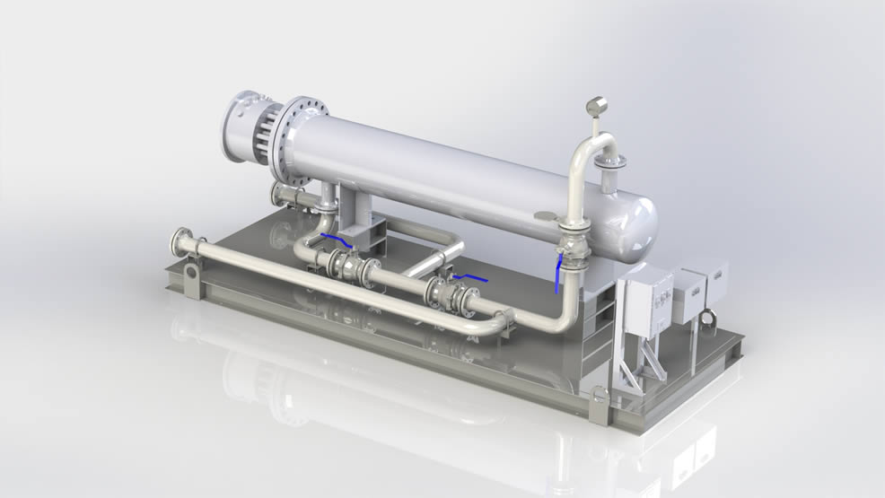 Gas condensate heater pry
