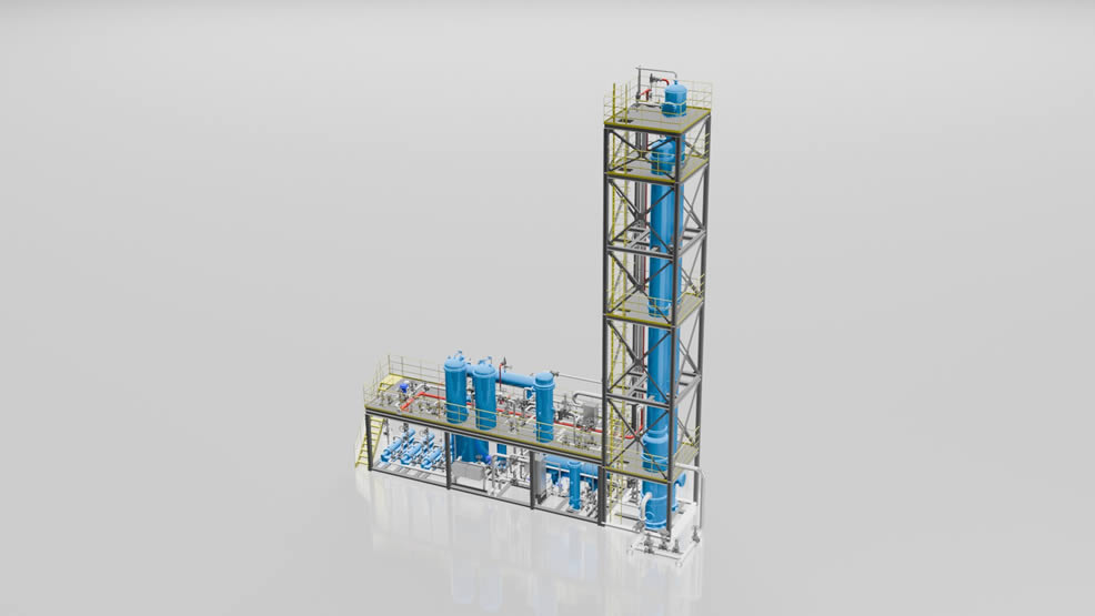 Amine liquid deacidification pry